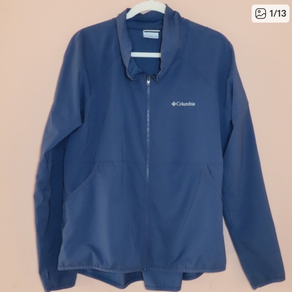 Women’s S Jacket Columbia dusty gray/purpleFull Zip windbreaker golf